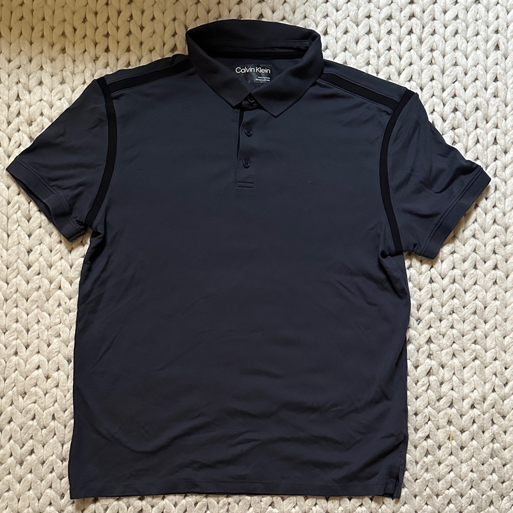 Calvin Klein Men's Dark Gray Polo Shirt